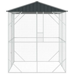 Walplus Anthracite Bird Cage 215X208X247Cm Galvanised Steel, 1X Bird Cage - thumbnail 7