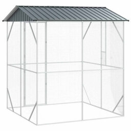 Walplus Anthracite Bird Cage 215X208X247Cm Galvanised Steel, 1X Bird Cage - thumbnail 5