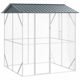 Walplus Anthracite Bird Cage 215X208X247Cm Galvanised Steel, 1X Bird Cage - thumbnail 2
