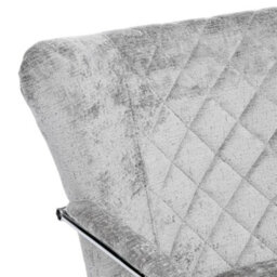 Darphe Grey Chenille Swivel Office Chair Diamond Quilted Backrest Height Adjustable Metal Base Desk Chair - thumbnail 6