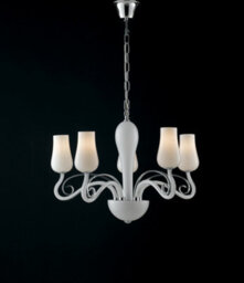 Luminosa Lighting Luminosa Angel 5 Light Multi Arm Pendant Ceiling Light White 64X45Cm - thumbnail 2