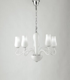 Luminosa Lighting Luminosa Angel 5 Light Multi Arm Pendant Ceiling Light White 64X45Cm - thumbnail 4