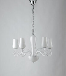 Luminosa Lighting Luminosa Angel 5 Light Multi Arm Pendant Ceiling Light White 64X45Cm - thumbnail 1
