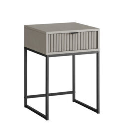 Melody Maison Pair Of One Drawer Bedside Tables - Hesley Taupe Stone Range - thumbnail 7