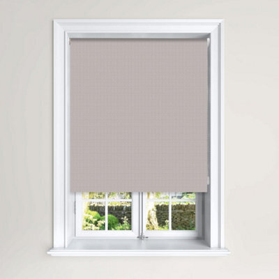 Lister Cartwright Blackout Roller Blinds Child Safety Included Herringbone Effect (Grey, 90 Cm Width X 140 Cm Drop) - image 1