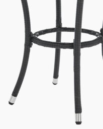 Evre Copenhagen Black Outdoor Rattan Garden Bistro Set 2 Seater Wicker Table & Chairs Furniture With Cushions Glass Coffee Table - thumbnail 9