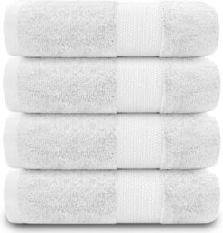 Gc Gaveno Cavailia 4Pk Miami Hand Towel 50X85 White Quick Drying & Super Absorbent 700 Gsm Hand Towel Set