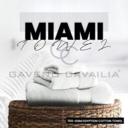 Gc Gaveno Cavailia 4Pk Miami Hand Towel 50X85 White Quick Drying & Super Absorbent 700 Gsm Hand Towel Set - thumbnail 2