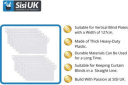SISI UK Vertical Blind Bottom Weights Blinds Slats Replacement White 127mm  Replacement Spares Bottom Weights Slats Blinds Accessories X10 - thumbnail 3