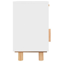 Vidaxl Bedside Cabinets 2 Pcs White Solid Wood Pine And Natural Rattan - thumbnail 7