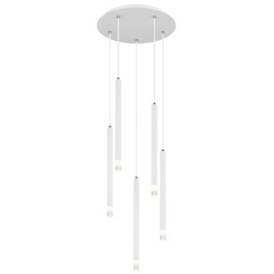 Luminosa Lighting Luminosa Ryan Cluster Pendant Ceiling Light White Matt 5X G9 - image 1
