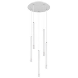 Luminosa Lighting Luminosa Ryan Cluster Pendant Ceiling Light White Matt 5X G9 - thumbnail 2
