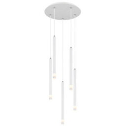 Luminosa Lighting Luminosa Ryan Cluster Pendant Ceiling Light White Matt 5X G9