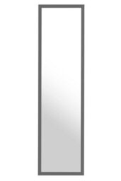 Orsina Versatile  Over Door Grey Plastic Frame Mirror, Sleek Mirror For Home, Durable Arched Mirror For Bedroom