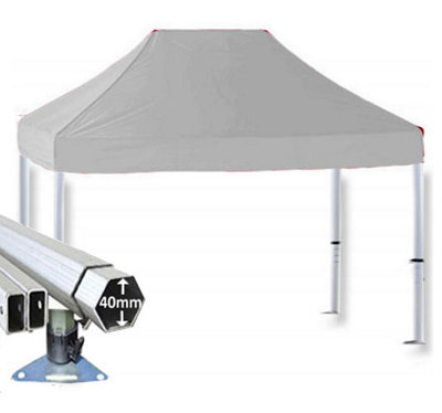 Crocodile Trading 3M X 2M Extreme 40 Commercial Instant Shelter Pop Up Gazebos Frame & Canopy - White - image 1