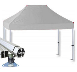 Crocodile Trading 3M X 2M Extreme 40 Commercial Instant Shelter Pop Up Gazebos Frame & Canopy - White