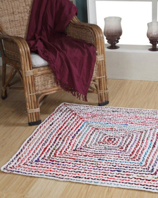 Second Nature Online Carnival Square Bedroom Rug Ethical Source With Recycled Fabric / 150 Cm X 150 Cm - image 1