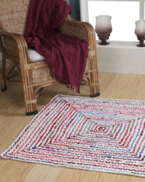 Second Nature Online Carnival Square Bedroom Rug Ethical Source With Recycled Fabric / 150 Cm X 150 Cm - thumbnail 1