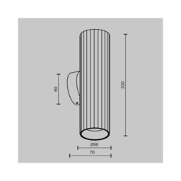 Luminosa Lighting Luminosa Calipso Up & Down Wall Lamp Black 2Xgu10 - thumbnail 2
