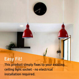 Red 15Cm Metal Lamp Shade Modern Ceiling Pendant Light, Easy Fit E27 For Kitchen, Bedroom & Living Room - thumbnail 2