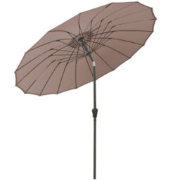 Sundaze 2.7M Taupe Garden Parasol Umbrella Outdoor Patio Fiberglass Rib With Crank Tilt - thumbnail 4