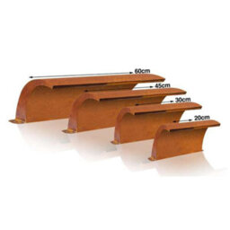Primrose The Arc Corten Steel Water Feature Cascade Waterfall Blade 30Cm - thumbnail 3