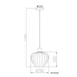 Luminosa Lighting Luminosa Toy 29Cm Dome Pendant Ceiling Light Matt Black Smoke Glass Shade 1X E27 - thumbnail 6
