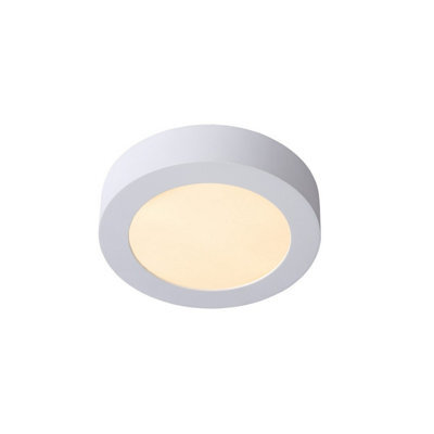 Lucide Brice-Led Modern Flush Ceiling Light Bathroom 18Cm - Led Dim. - 1X12W 3000K - Ip44 - White - image 1