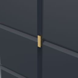 Bologna Ready Assembled Modern Matt Indigo & White Tall Double Wardrobe (H)1970mm (W)740mm (D)530mm - thumbnail 4