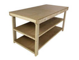 Arbor Garden Solutions Workbench Mdf Top, Large Heavy-Duty Table (H-90Cm, D-90Cm, L-150Cm) With Double Shelf - thumbnail 1