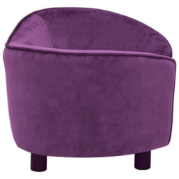 Berkfield Dog Sofa Burgundy 69X49X40 Cm Plush - thumbnail 4