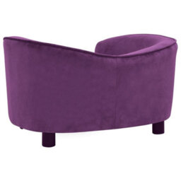 Berkfield Dog Sofa Burgundy 69X49X40 Cm Plush - thumbnail 5
