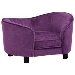 Berkfield Dog Sofa Burgundy 69X49X40 Cm Plush - thumbnail 2
