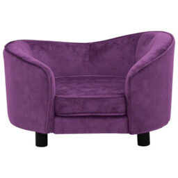 Berkfield Dog Sofa Burgundy 69X49X40 Cm Plush - thumbnail 3