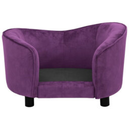 Berkfield Dog Sofa Burgundy 69X49X40 Cm Plush - thumbnail 6