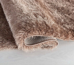 Modern Soft Plain Shimmer Shaggy Area Rugs Bronze 80X150 Cm - thumbnail 3