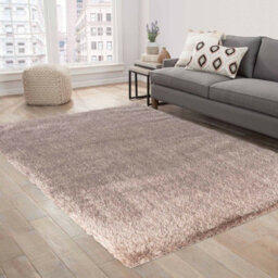 Modern Soft Plain Shimmer Shaggy Area Rugs Bronze 80X150 Cm - thumbnail 1