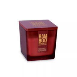 Heart and Home Bamboo Pomegranate & Pepperwood Large Soy Candle  - 40 Hours Burn - Crackling Wick