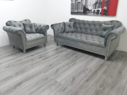 Stratus Interiors Elegance Chesterfield Curved Arm Buttoned Seat Sofa  - 2 Seater - thumbnail 8