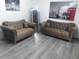 Stratus Interiors Elegance Chesterfield Curved Arm Buttoned Seat Sofa  - 2 Seater - thumbnail 3