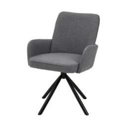 Thehotsale Modern Grey Linen Upholstered Swivel Chair
