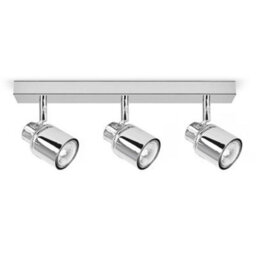 Valuelights Benton Chrome 3 Way Bar Ip44 Bathroom Ceiling Spotlight - thumbnail 3