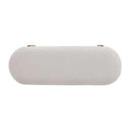 Living And Home Contemporary White Fabric Upholstered Hallway Bench Bed End Bench With Wood Legs W 1080 X D 415 X H 480 mm - thumbnail 4