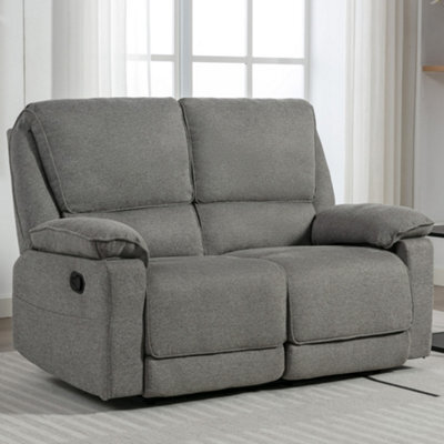 More4Homes Sydney 2 Seater Fabric Manual Recliner Sofa (Grey) - image 1