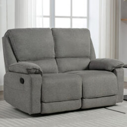 More4Homes Sydney 2 Seater Fabric Manual Recliner Sofa (Grey) - thumbnail 1