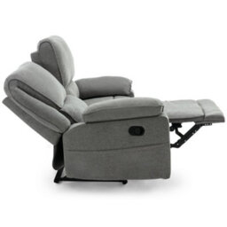 More4Homes Sydney 2 Seater Fabric Manual Recliner Sofa (Grey) - thumbnail 4