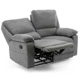 More4Homes Sydney 2 Seater Fabric Manual Recliner Sofa (Grey) - thumbnail 3