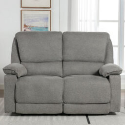 More4Homes Sydney 2 Seater Fabric Manual Recliner Sofa (Grey) - thumbnail 8