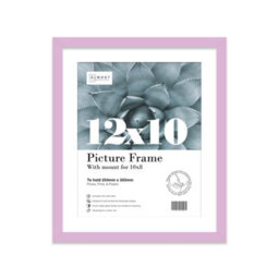 "12X10"" Lilac Frame With Mount For 10X8"" Pictures 20mm Thin Edge Portrait And Landscape Display With Wall Hooks And Kickstand"