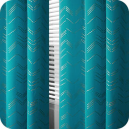 Deconovo Foil Printed Room Darkening Curtains Thermal Insulated Eyelet Curtains 46 X 54 Inch Peacock Blue 2 Panels - thumbnail 7